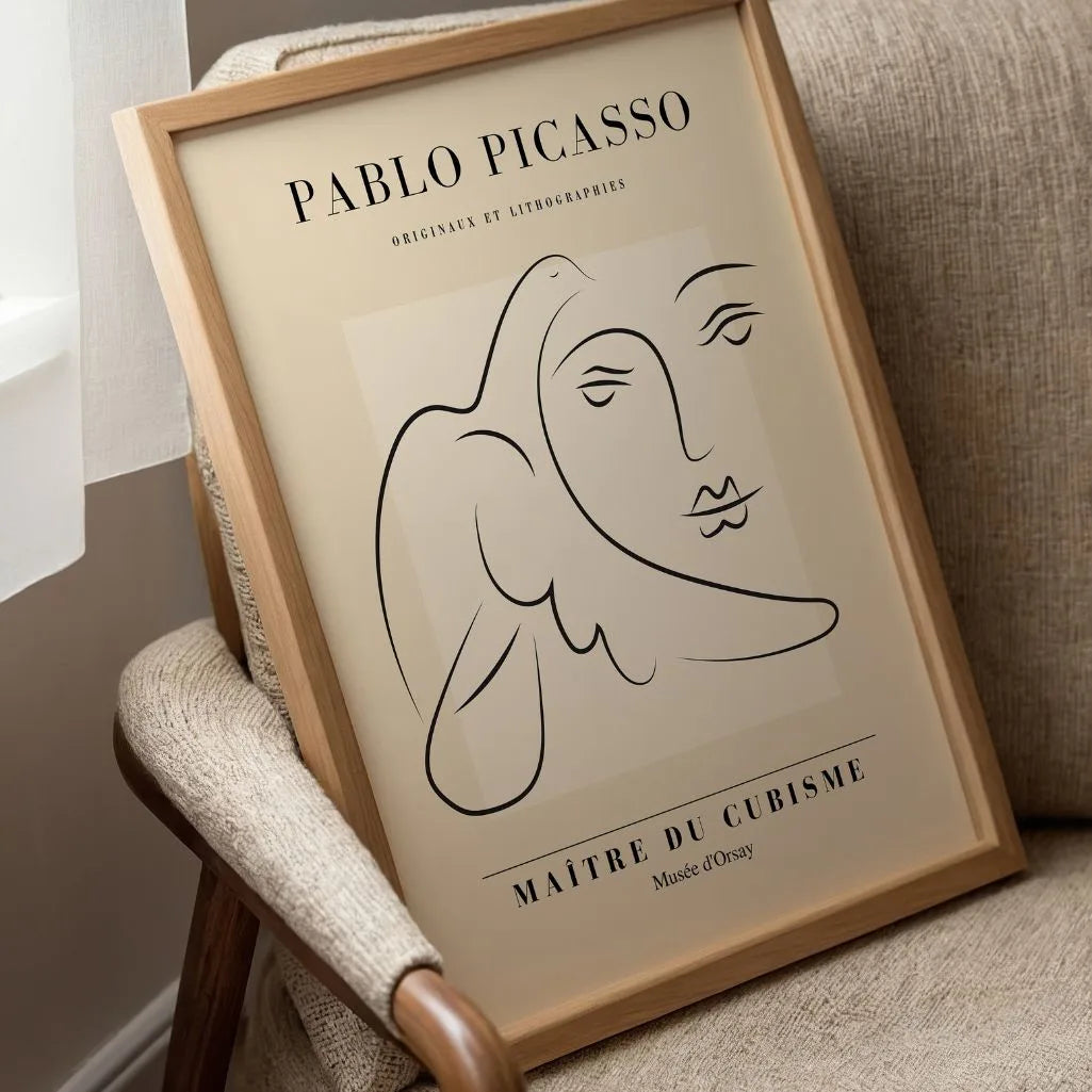 Póster inspirado en Pablo Picasso – Mirada serena