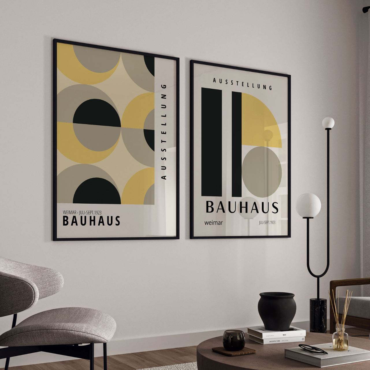 Bauhaus Geometría – Set de 2 pósteres