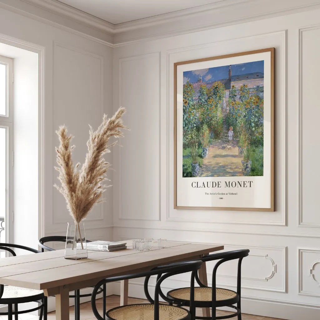 Claude Monet – El jardín del artista en Vétheuil Póster