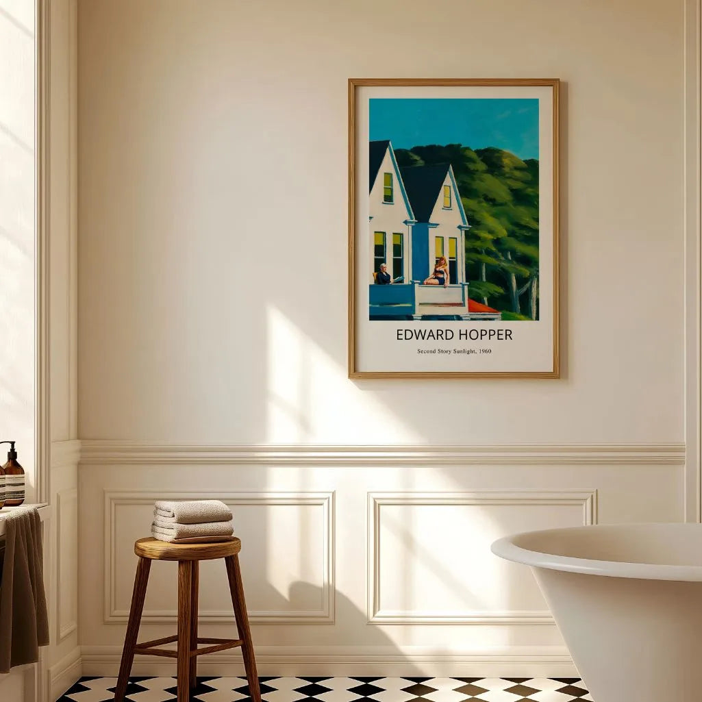 Póster Edward Hopper – Luz solar en el segundo piso
