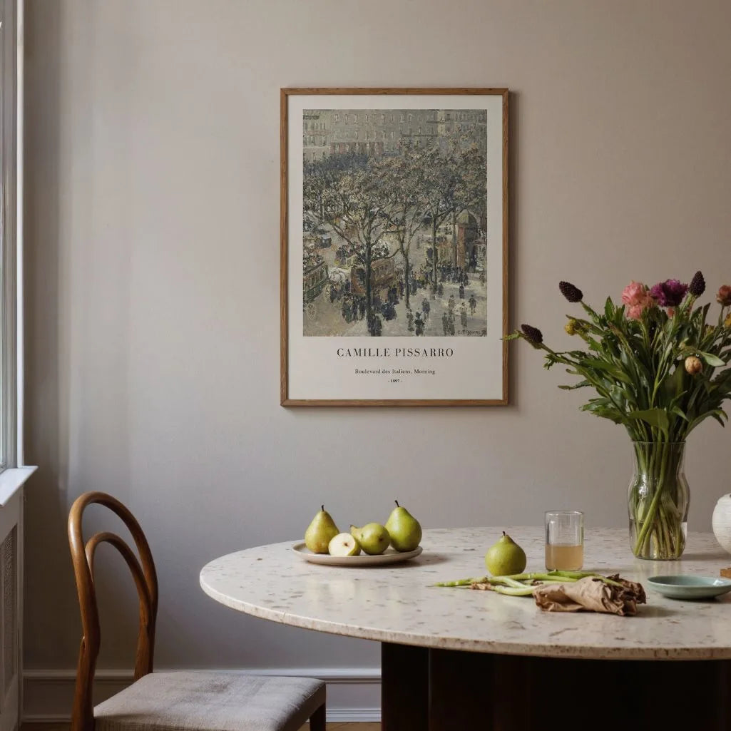 Camille Pissarro – Bulevar des Italiens, mañana Póster