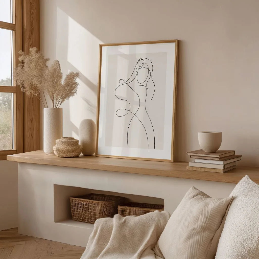 Póster – Danza de líneas femeninas