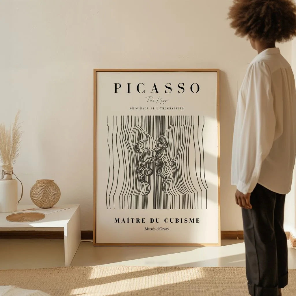 Póster inspirado en Pablo Picasso – Beso lineal