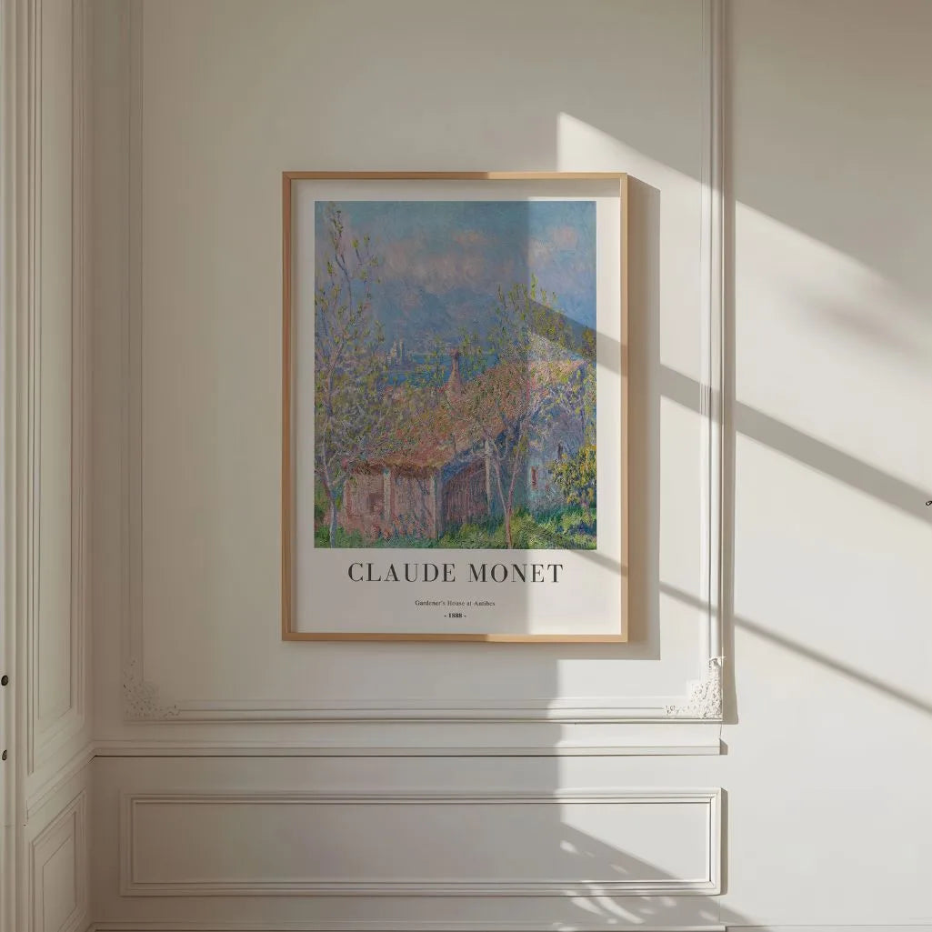 Claude Monet – Casa del jardinero en Antibes (1888) Póster