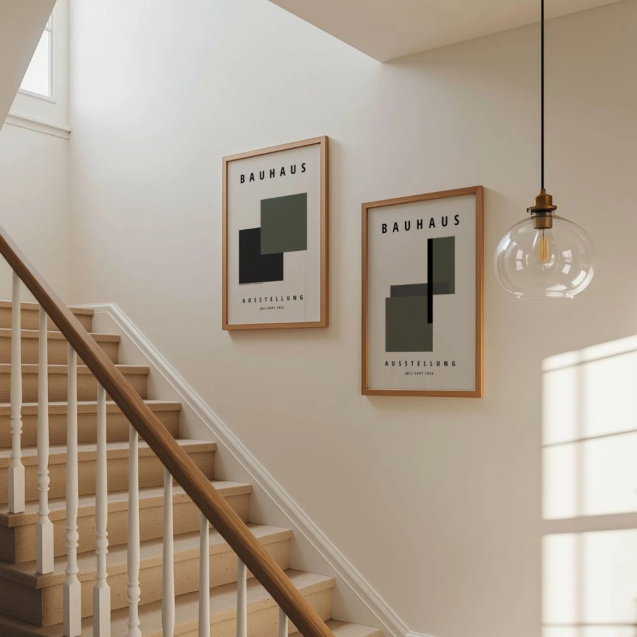 Bauhaus Verde y grafito – Set de 2 pósteres