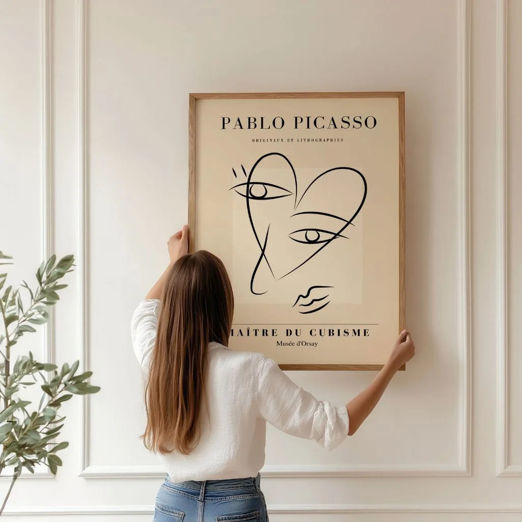 Póster inspirado en Pablo Picasso – Líneas del rostro