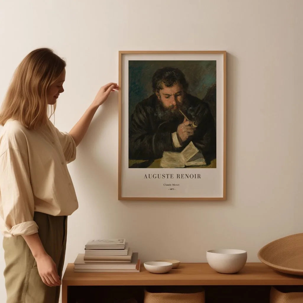 Auguste Renoir – Retrato de Claude Monet Póster
