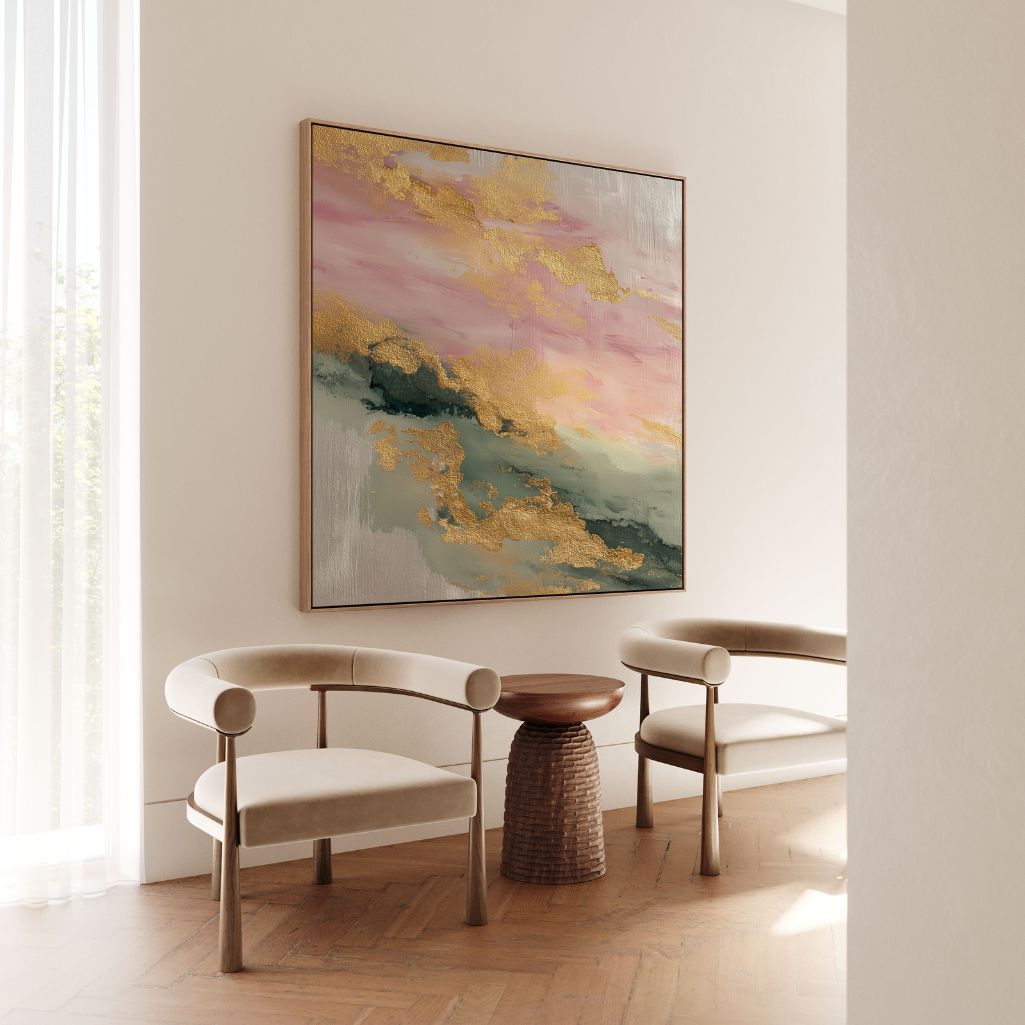 Lienzo enmarcado – Amanecer dorado