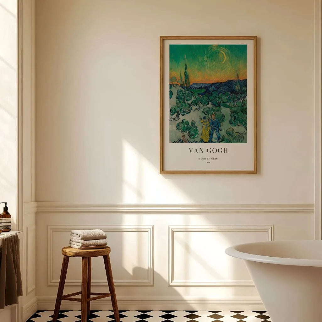 Póster Vincent van Gogh – Paseo al atardecer