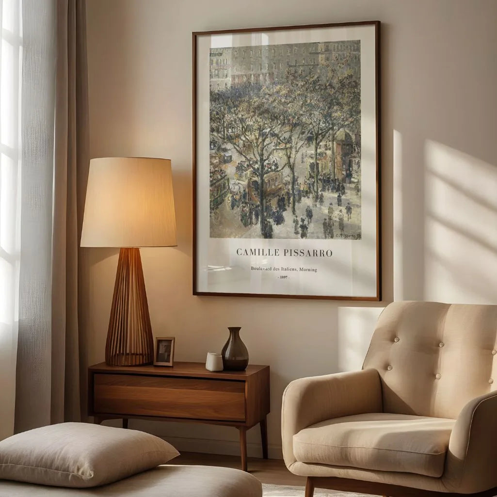Camille Pissarro – Bulevar des Italiens, mañana Póster