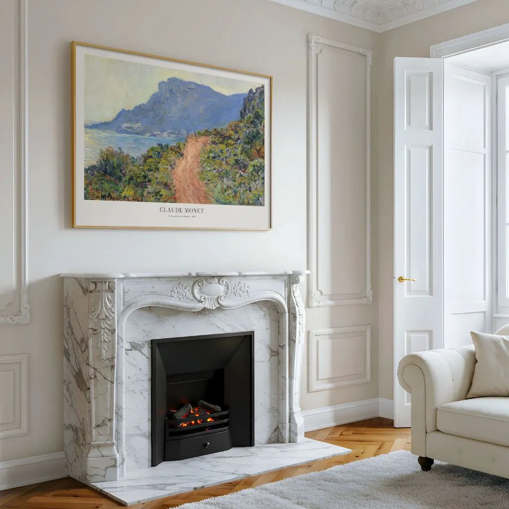 Claude Monet – La Corniche cerca de Mónaco Póster