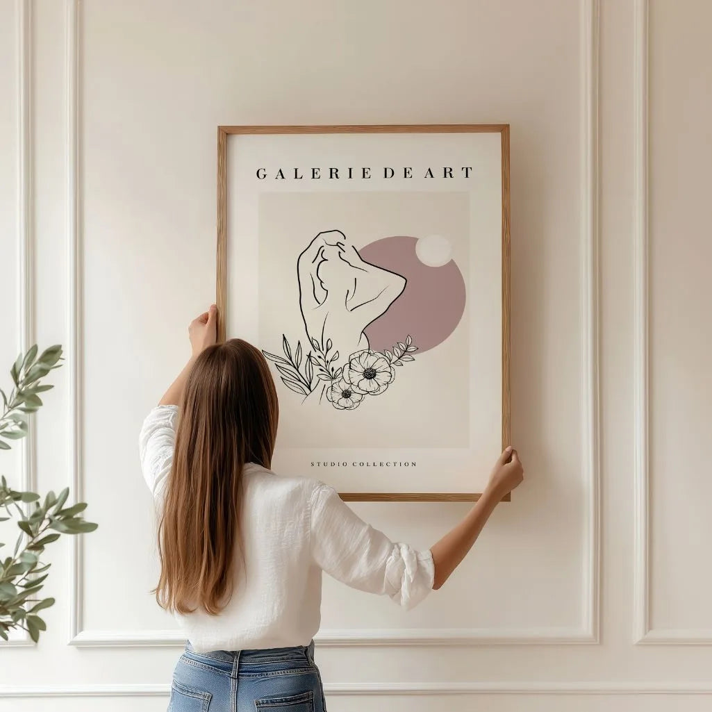 Póster – Silueta floral