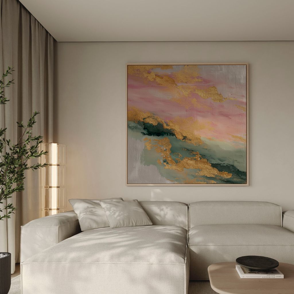Lienzo enmarcado – Amanecer dorado