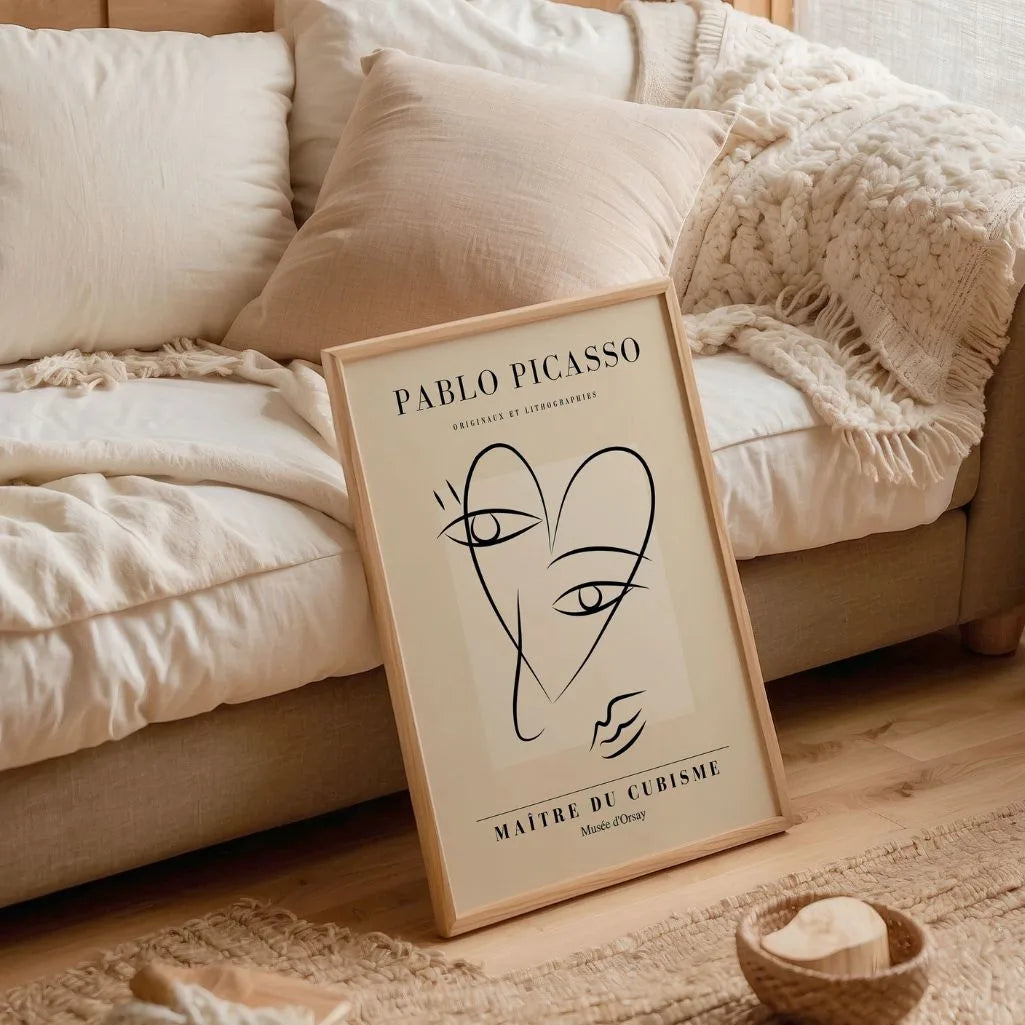 Póster inspirado en Pablo Picasso – Líneas del rostro