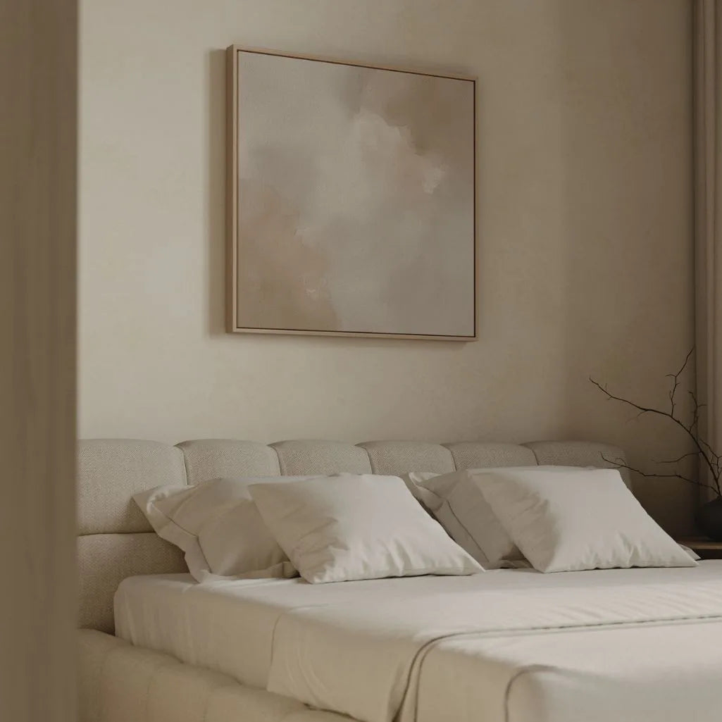 Lienzo enmarcado – Abstracto beige