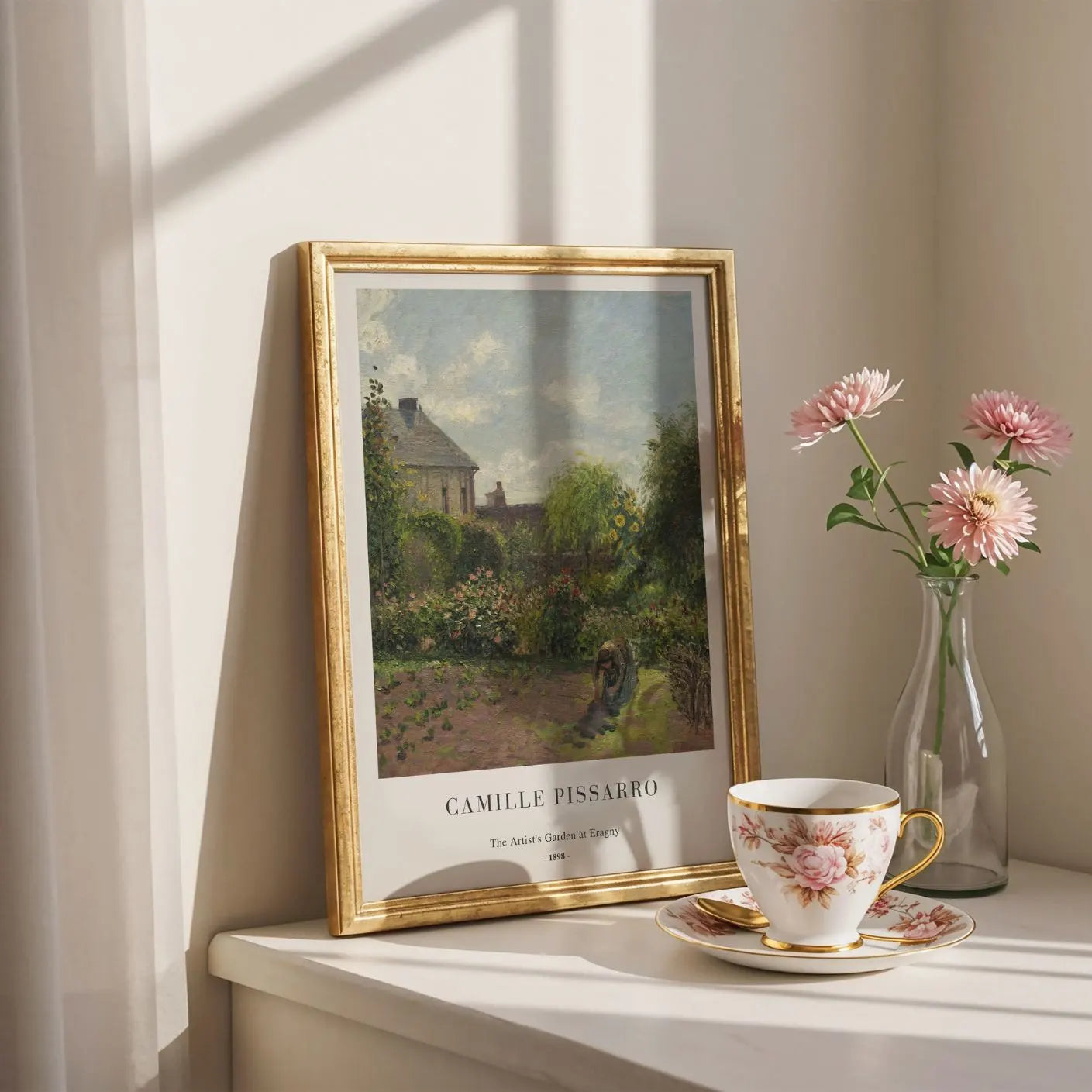 Camille Pissarro – El jardín del artista en Éragny Póster