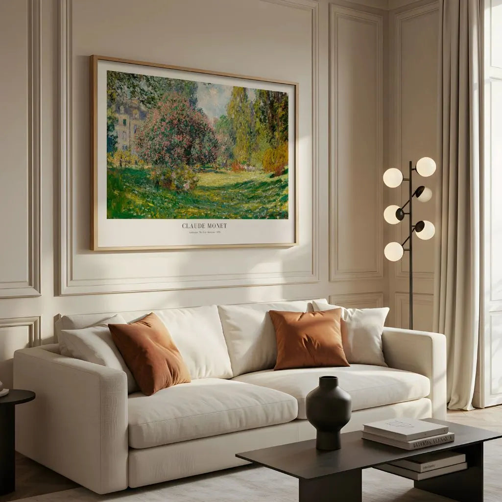 Póster Claude Monet – Primavera en el Parc Monceau
