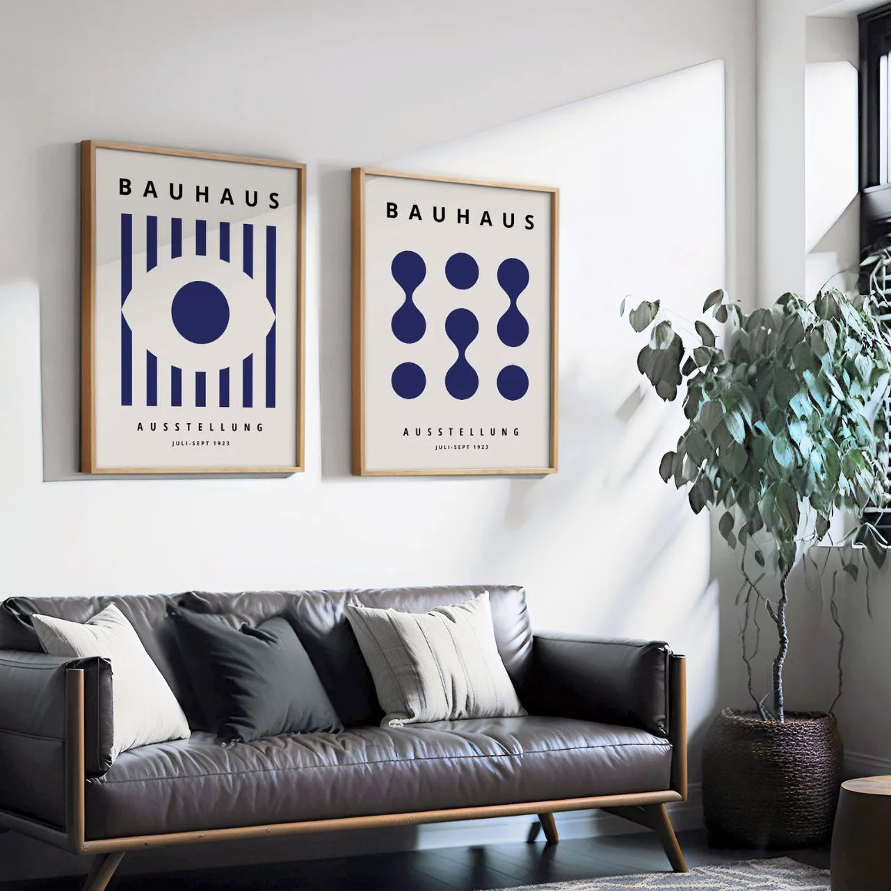Bauhaus Azul profundo – Set de 2 pósteres