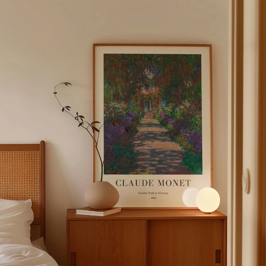 Póster Claude Monet – Sendero del jardín en Giverny