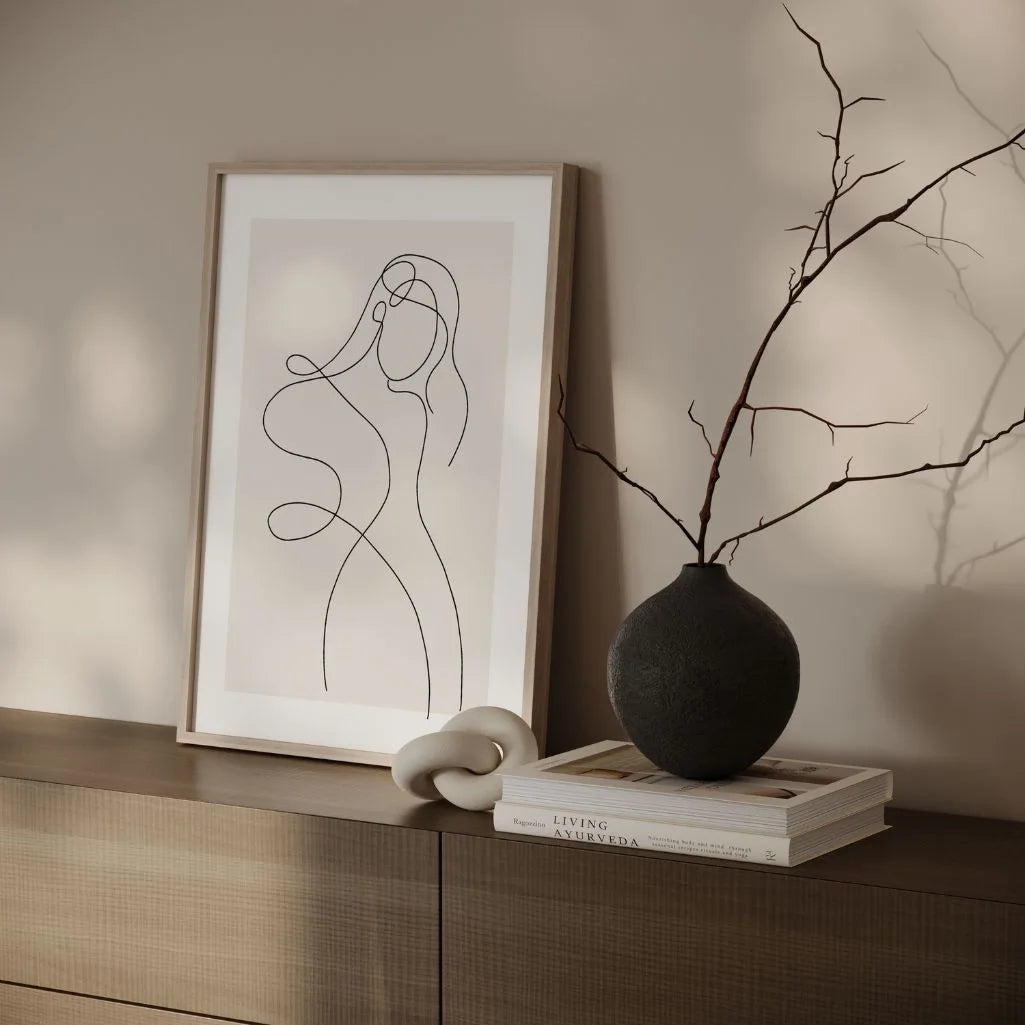 Póster – Danza de líneas femeninas