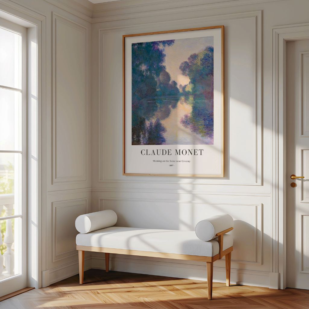 Claude Monet – Mañana en el Sena Póster