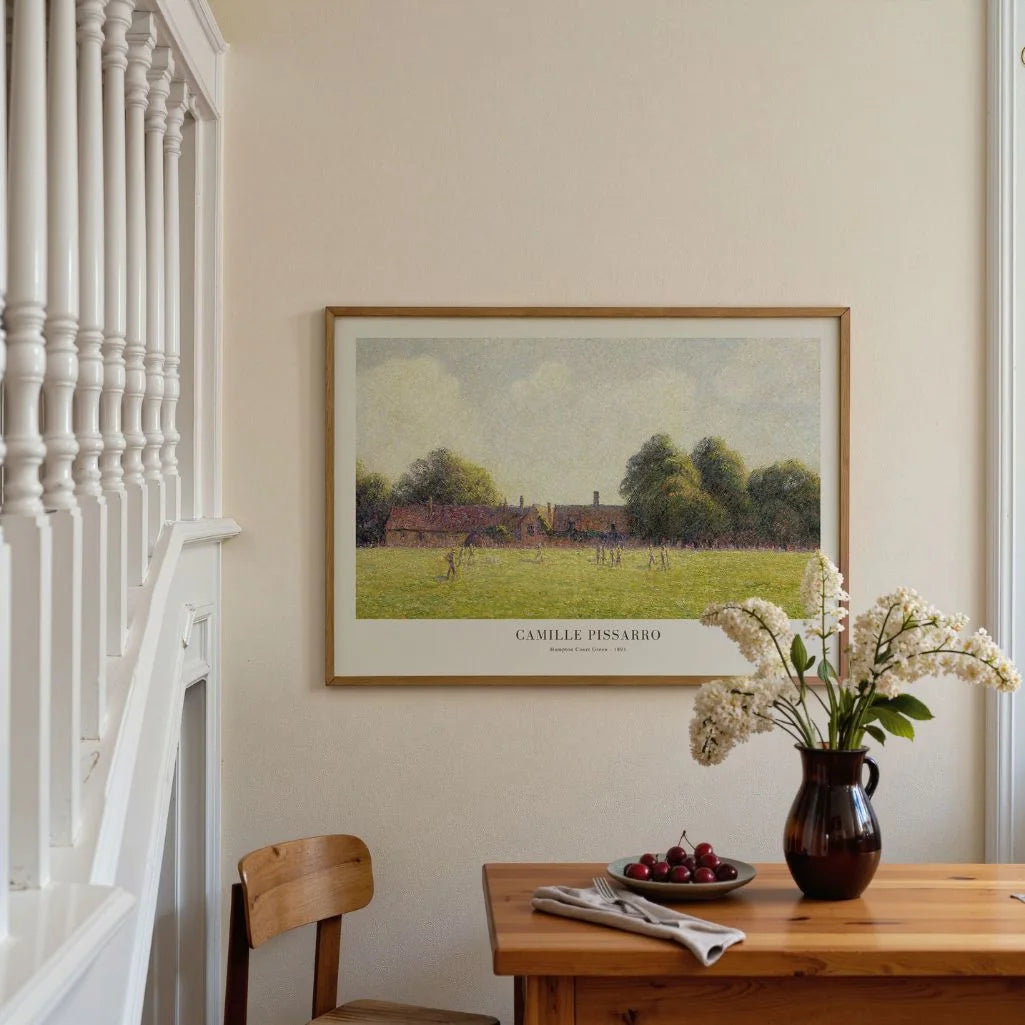 Camille Pissarro – Huerto de Hampton Court Póster