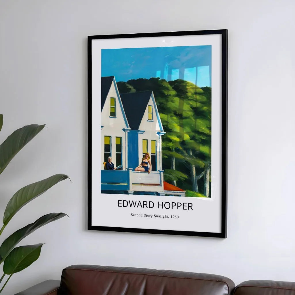 Póster Edward Hopper – Luz solar en el segundo piso