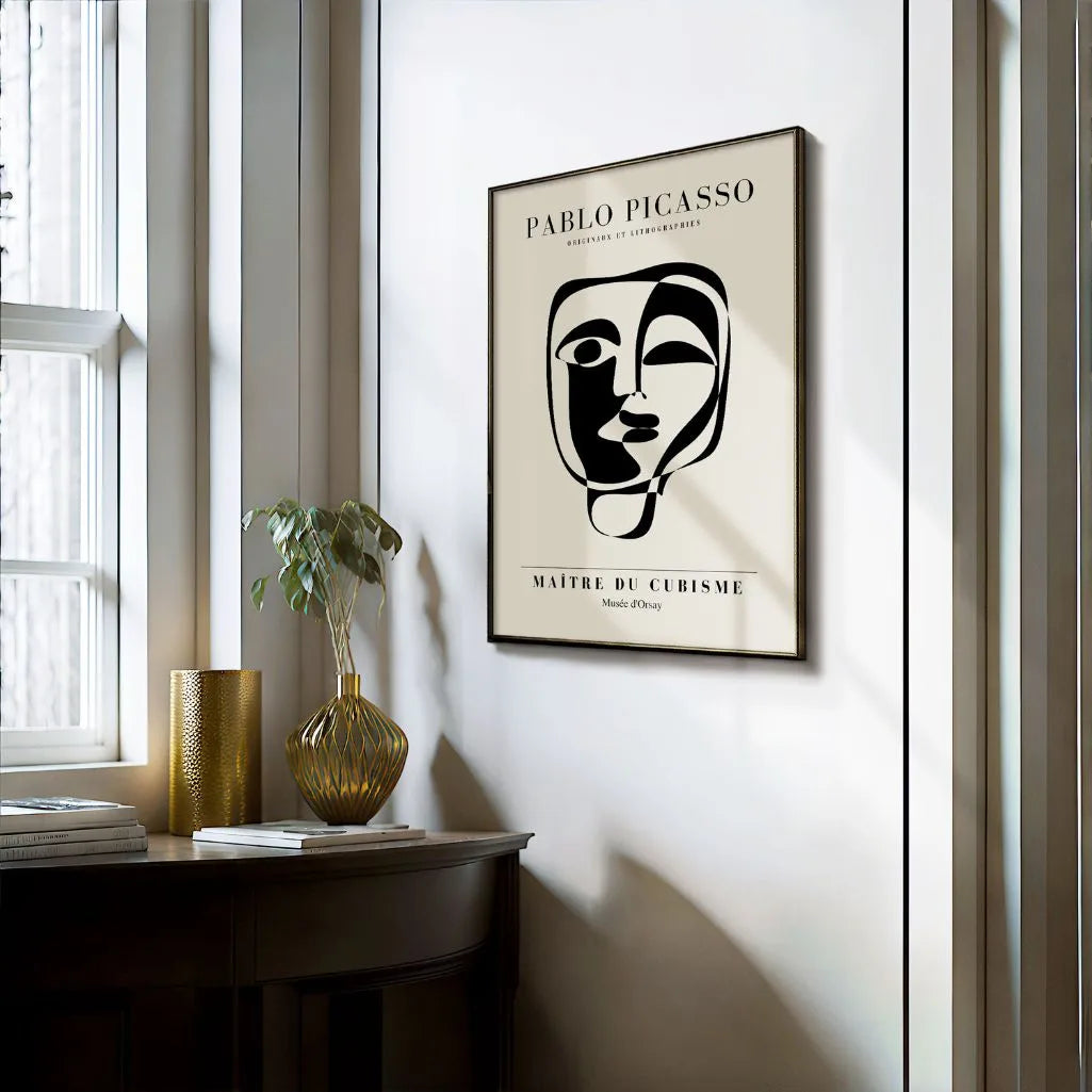 Póster inspirado en Pablo Picasso – Máscara de emoción