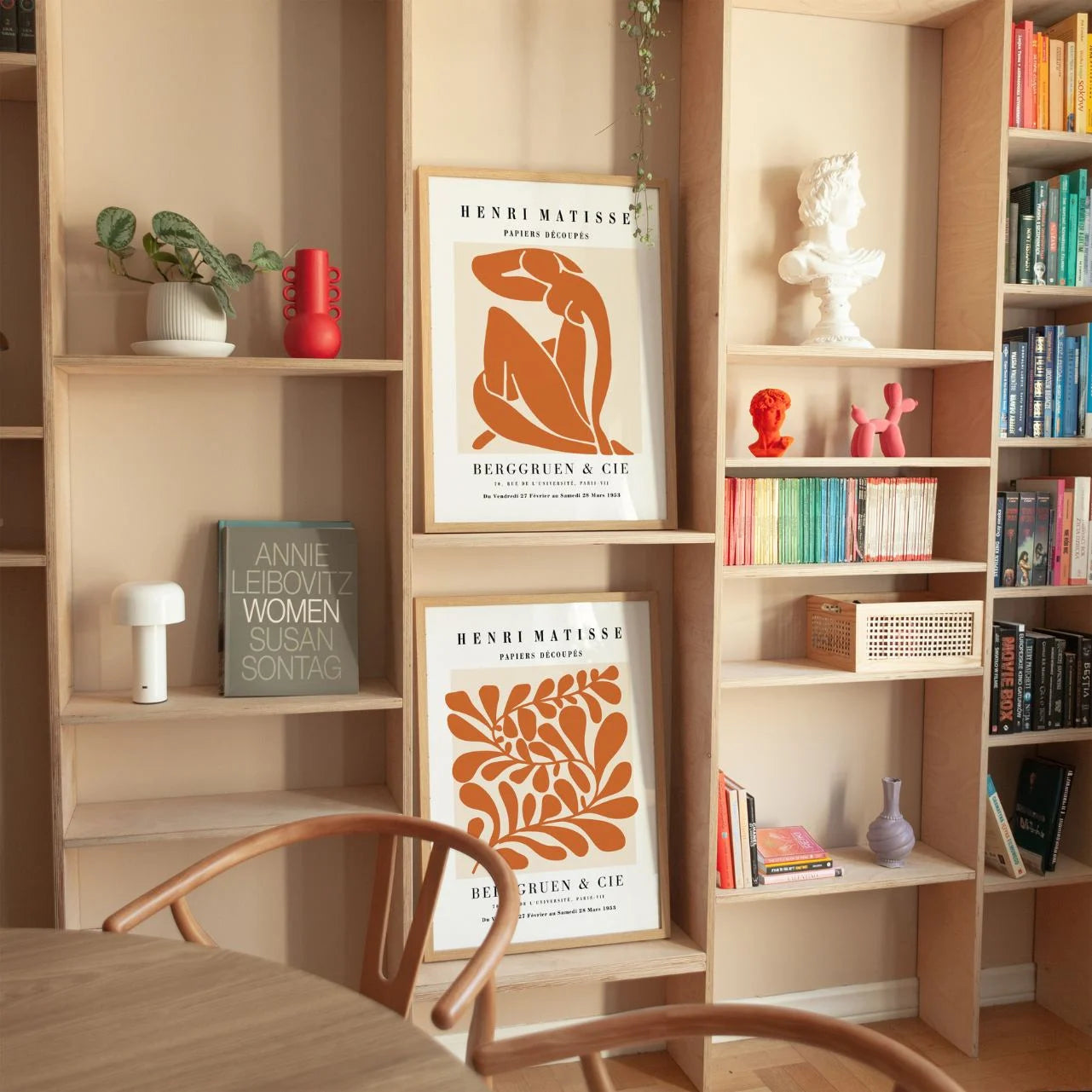 Set of 2 Matisse Terracotta Abstract Forms Posters