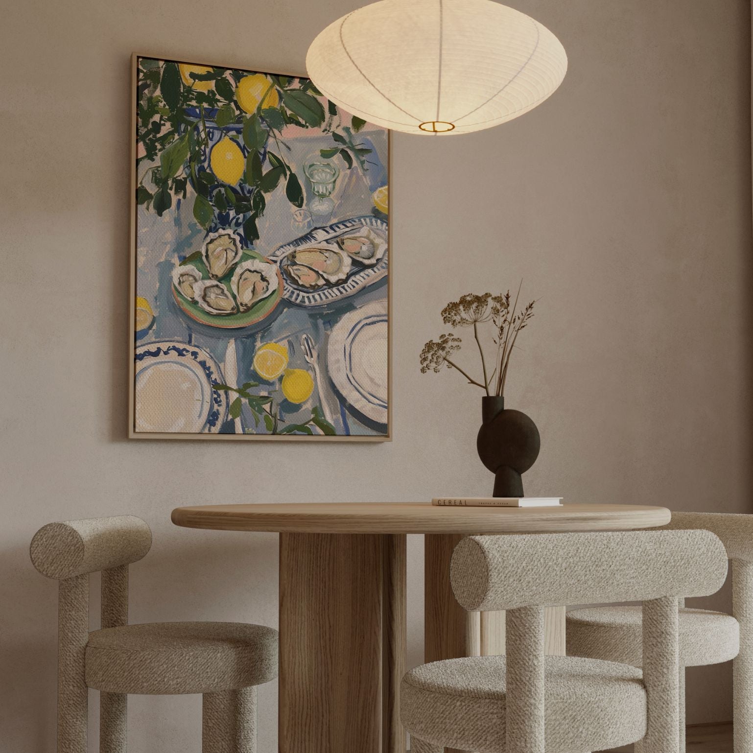 Lienzo enmarcado – Mesa de verano