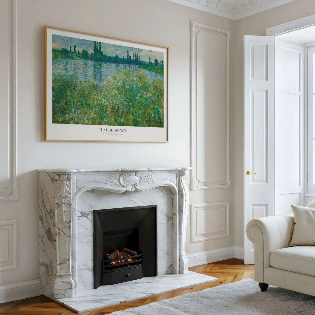 Claude Monet – Orillas del Sena en Vétheuil Póster