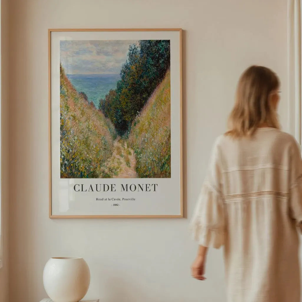 Claude Monet – El camino en La Cavée, Pourville Póster
