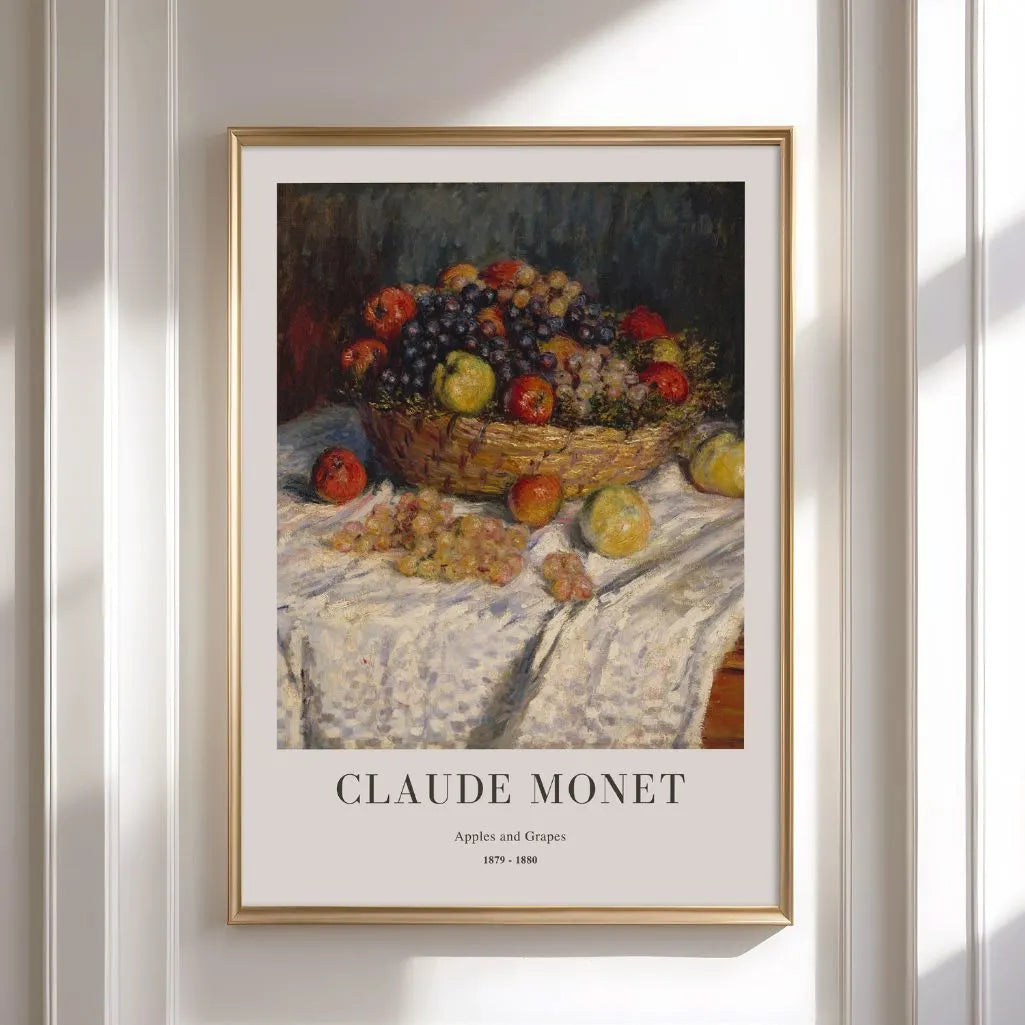 Claude Monet – Manzanas y uvas Póster