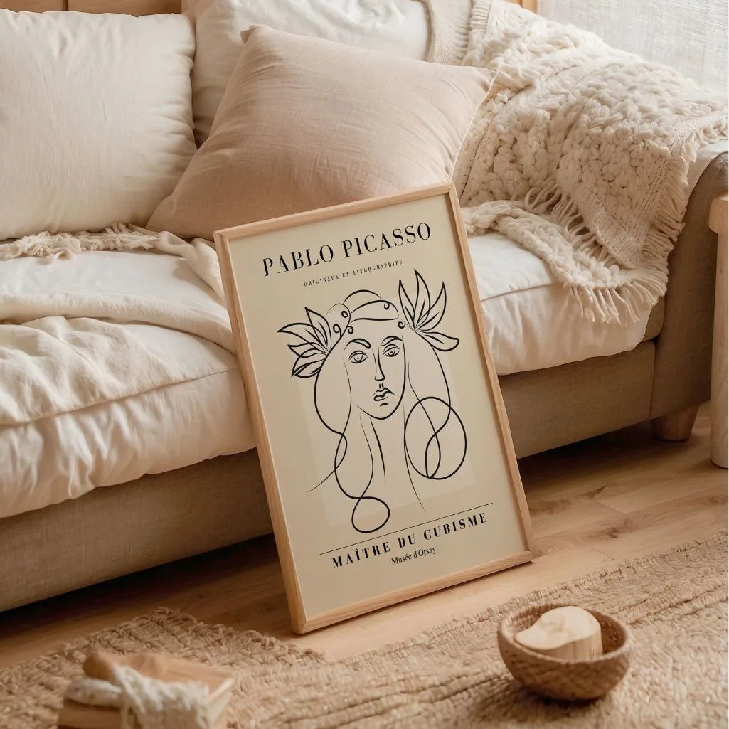 Póster inspirado en Pablo Picasso – Diosa lineal
