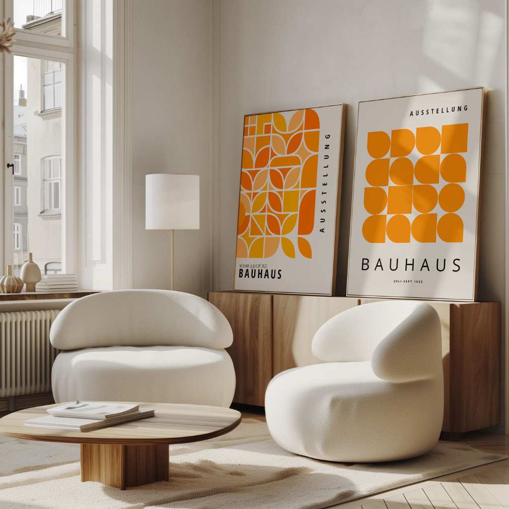 Bauhaus Naranja – Set de 2 pósteres