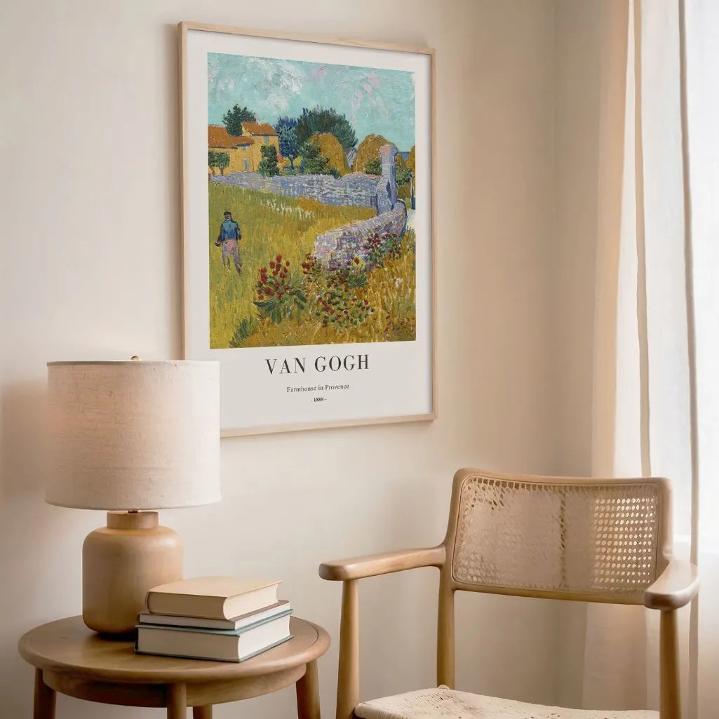 Póster Vincent van Gogh – Casa rural en Provenza