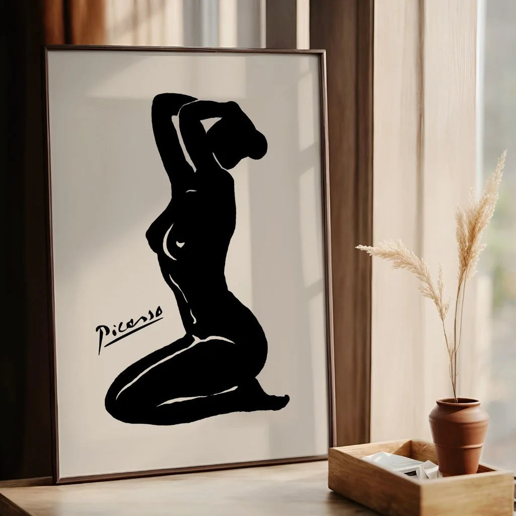 Póster inspirado en Pablo Picasso – Silueta femenina