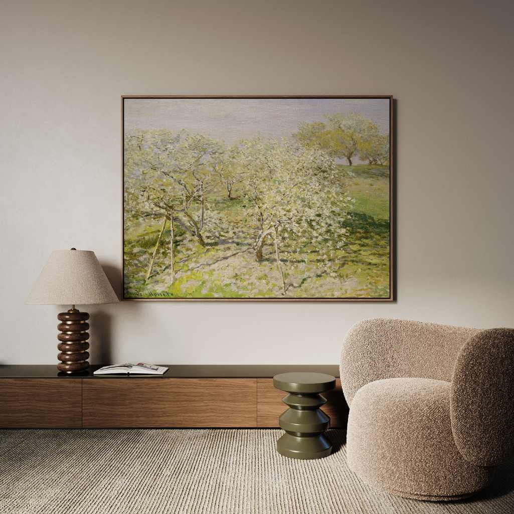 Lienzo enmarcado - Primavera Árboles frutales en flor