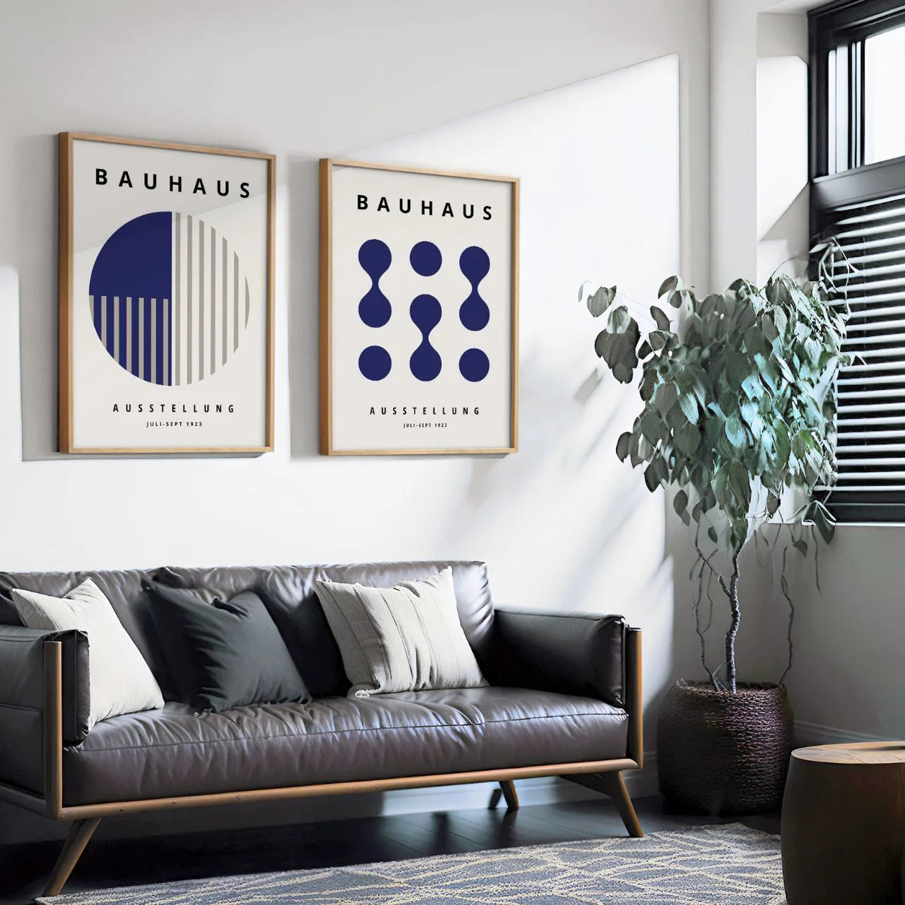 Bauhaus Azul marino – Set de 2 pósteres