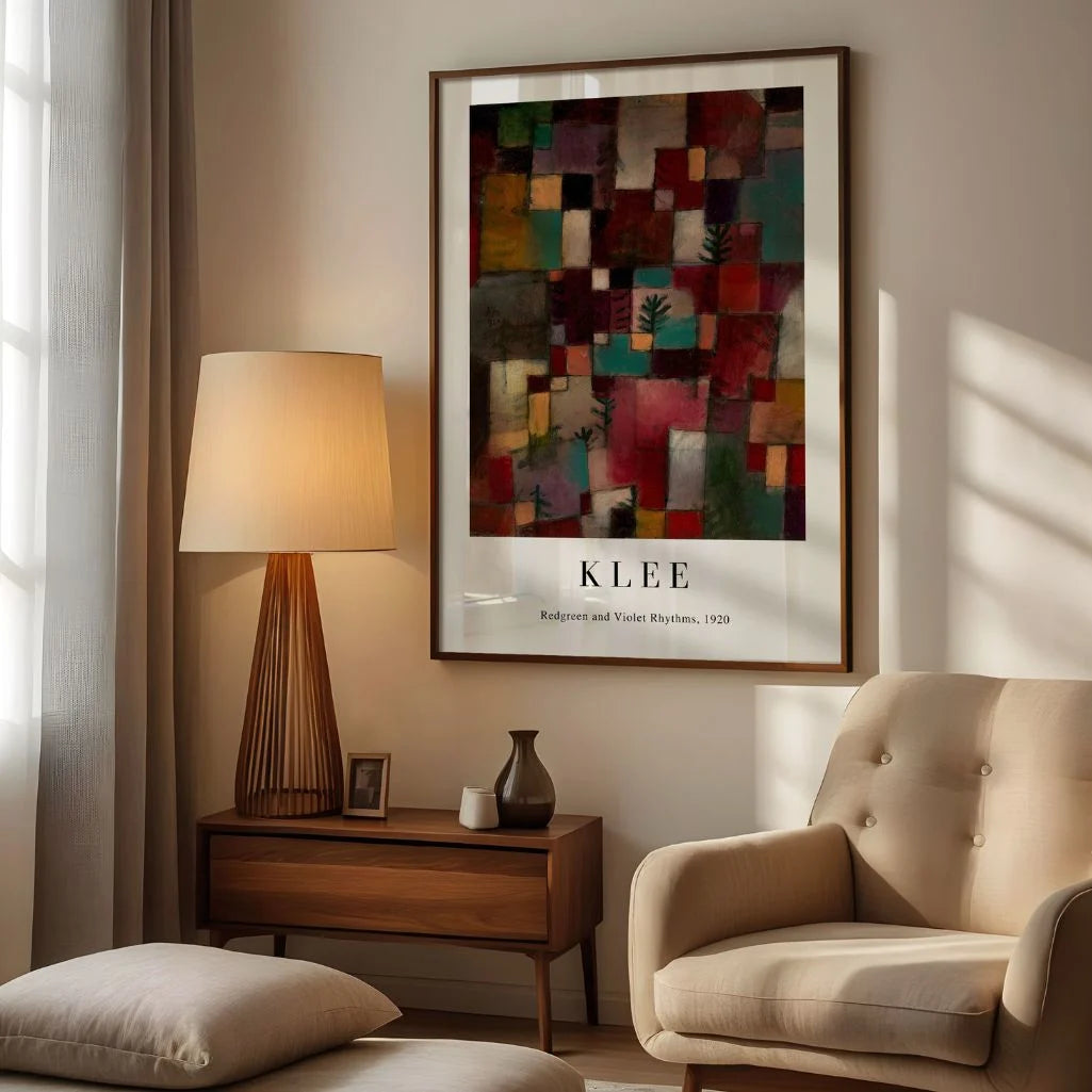 Paul Klee Póster – Ritmos rojo-verde y violeta