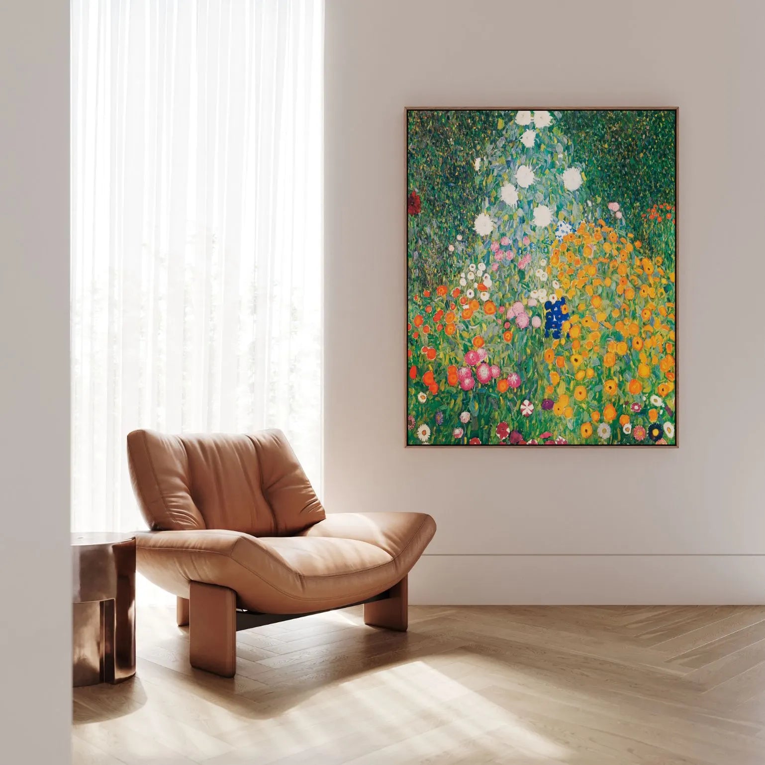 Lienzo enmarcado – Jardín florido