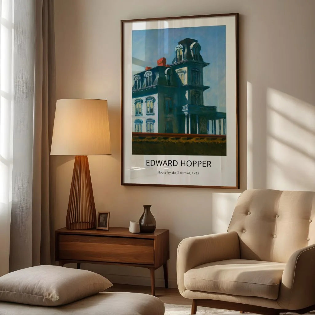 Póster Edward Hopper – Casa junto a la vía del tren