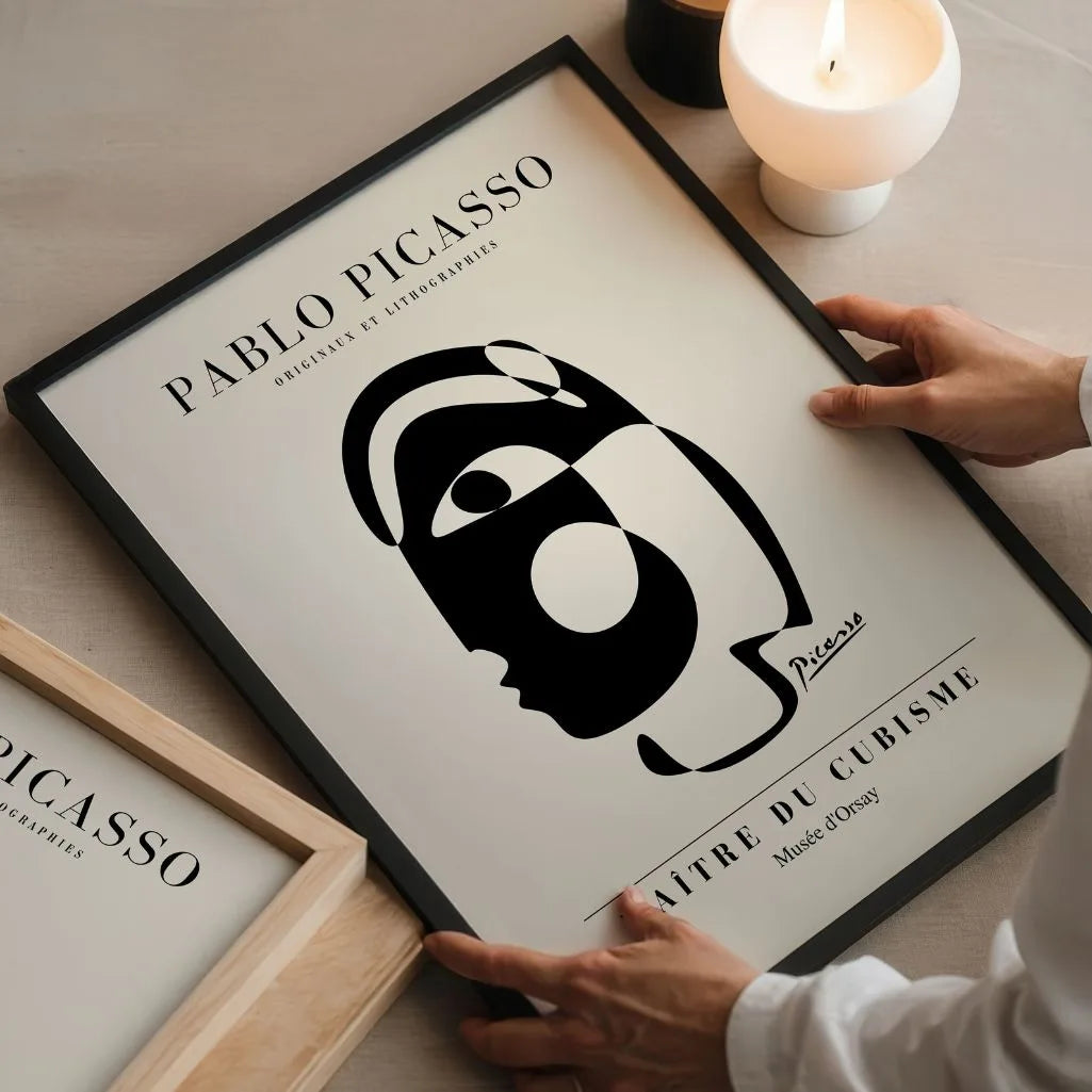 Póster inspirado en Pablo Picasso – Rostro de la geometría