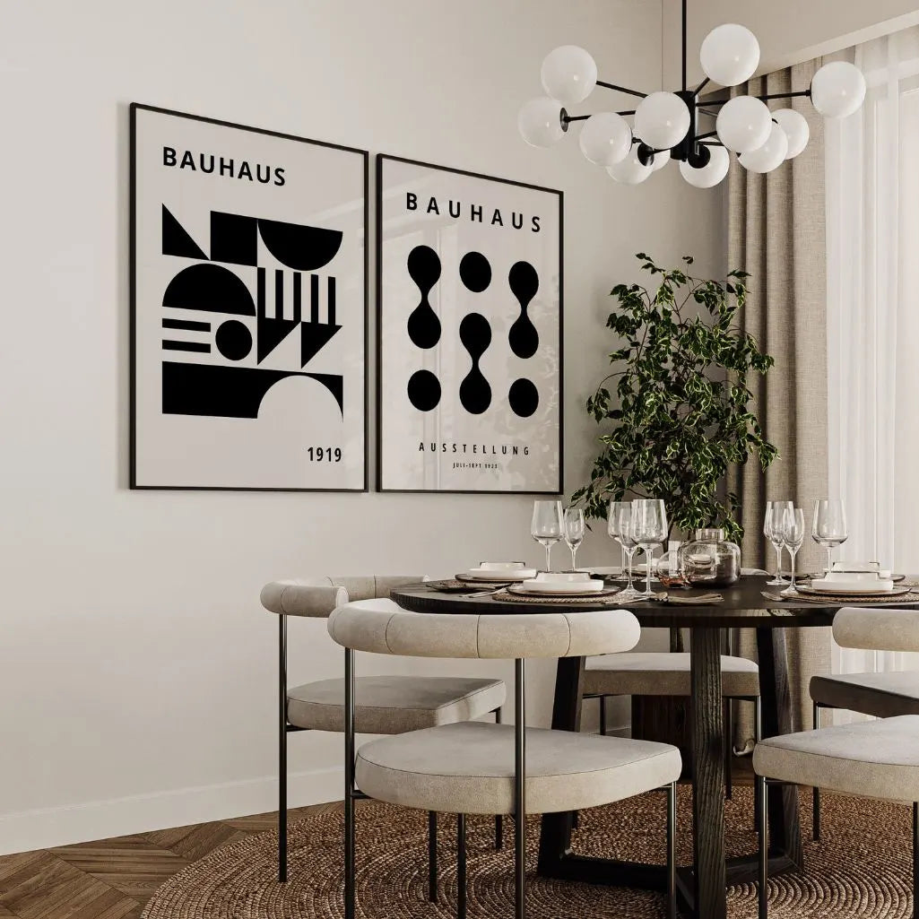 Bauhaus Amarillo Negro – Set de 2 pósteres