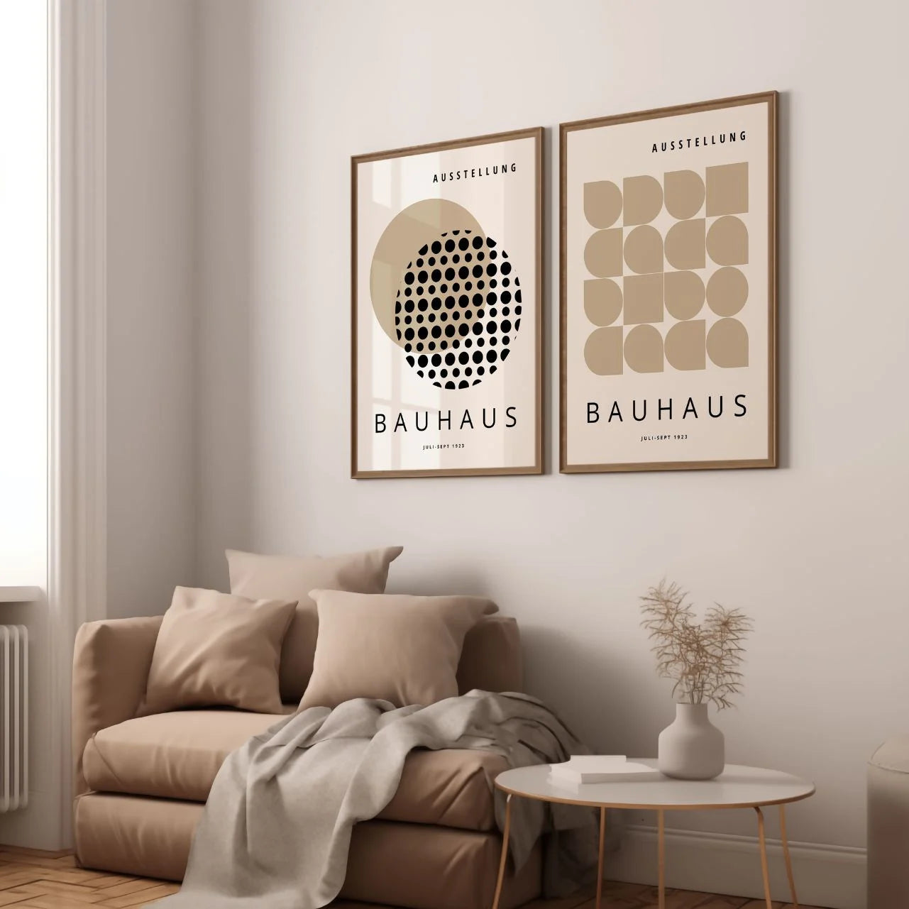 Bauhaus Beige natural – Set de 2 pósteres