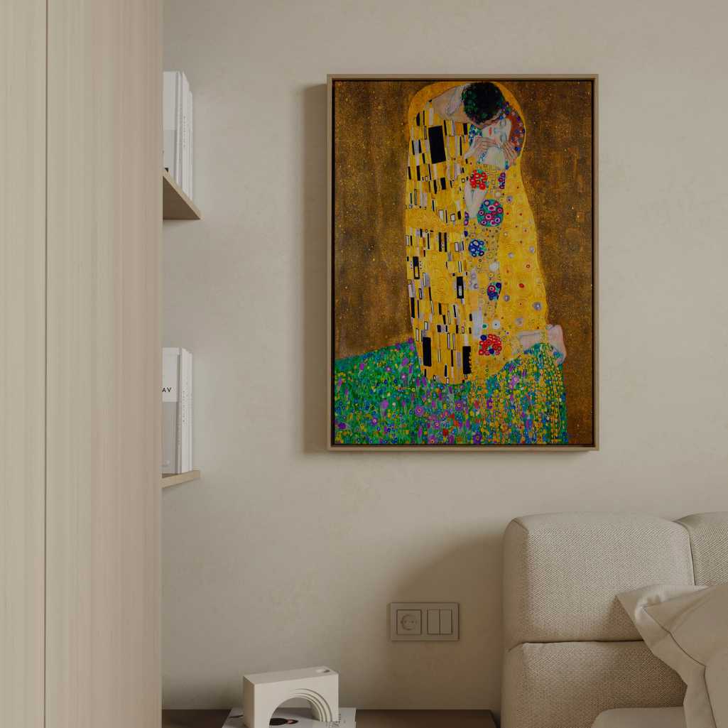 Lienzo enmarcado – El Beso