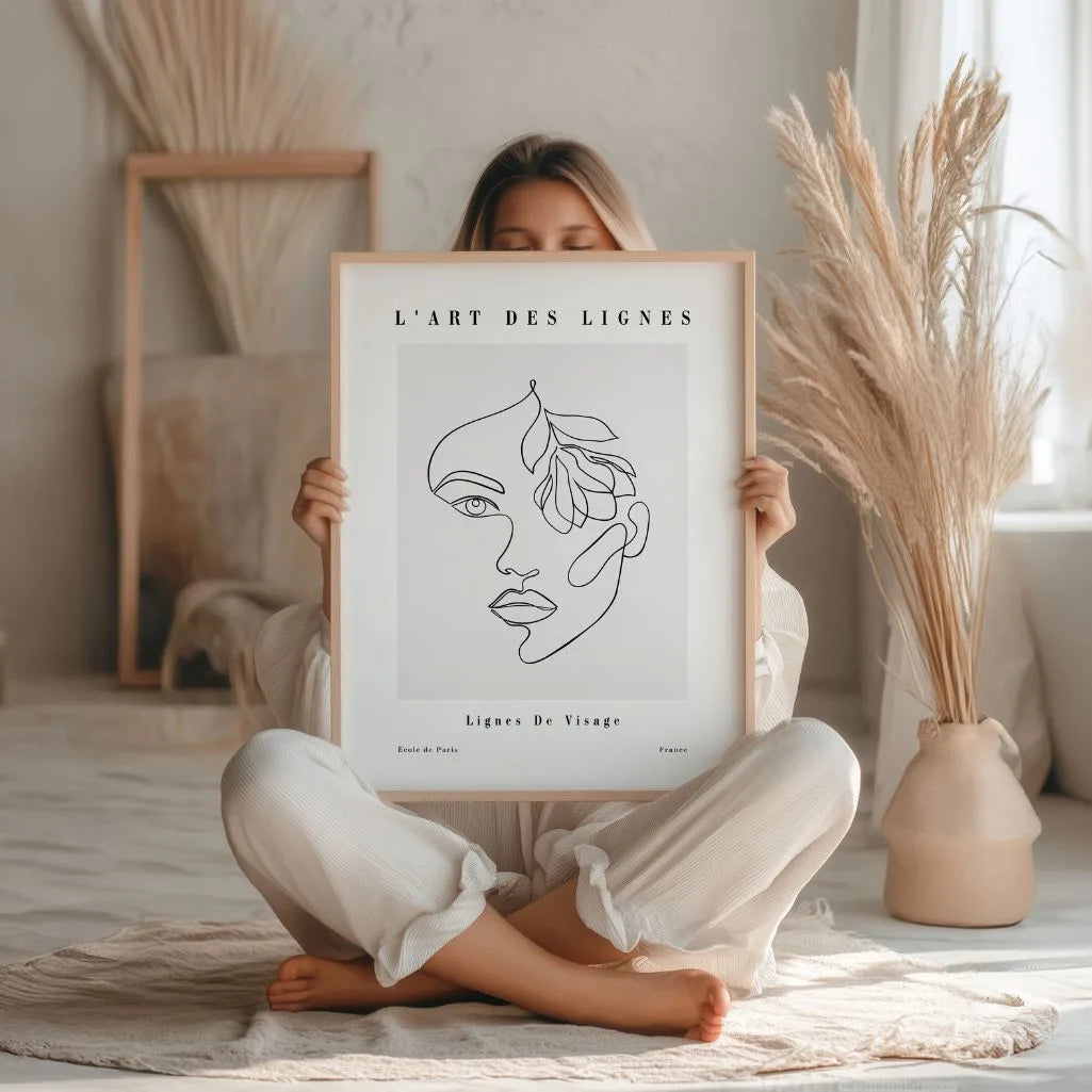 Póster – Rostro con hoja