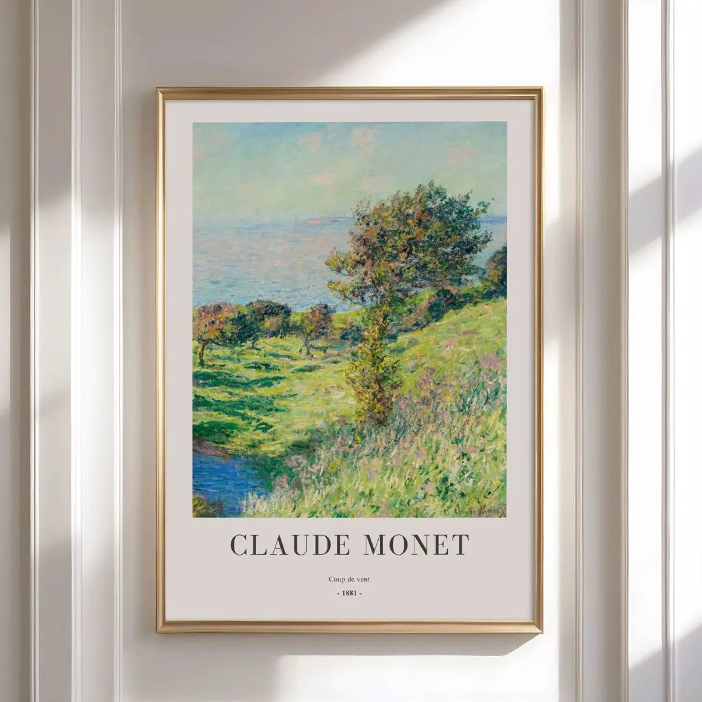 Claude Monet – Ráfaga de viento (1881) Póster