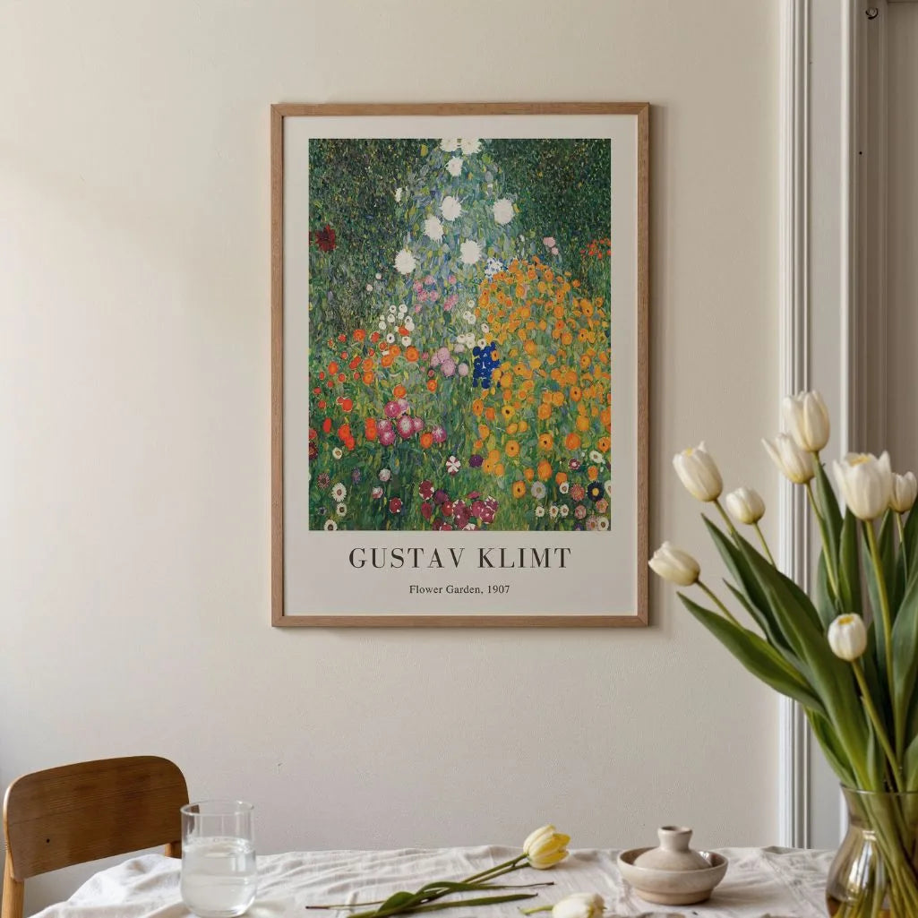 Gustav Klimt Póster – Jardín de flores