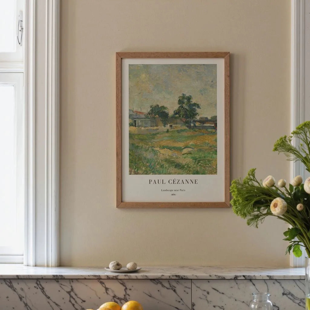 Paul Cézanne – Paisaje cerca de París Póster